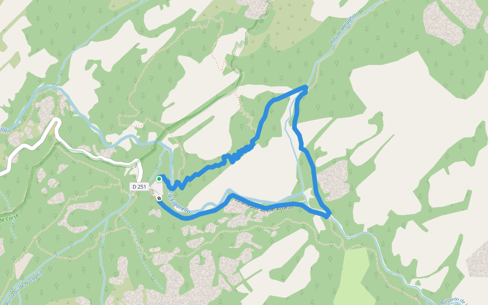 Boucle de Ficaghjola walking route map in Calenzana