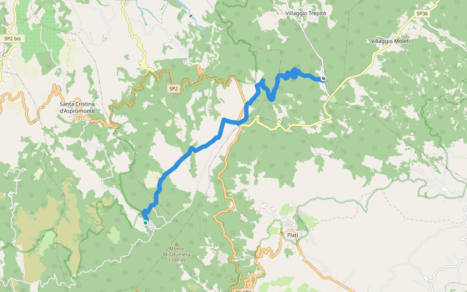 Sentiero del Brigante - Tappa 3 walking route map in Zervò