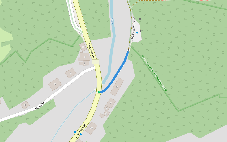 Zuweg Schneifelpfad walking route map in Schönecken