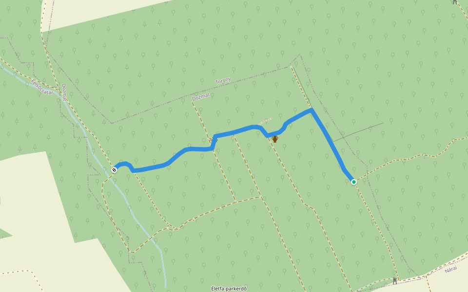 Z▙ (Halomsirok) walking route map in Nárai