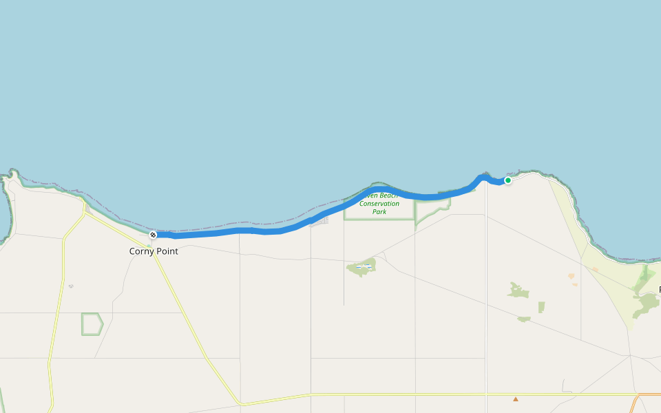 Walk The Yorke walking route map in Point Souttar