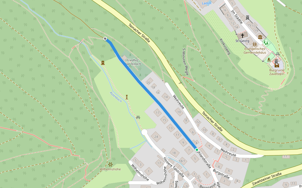 Bad Teinach Friedhof - Bad Teinach Uhlandstraße