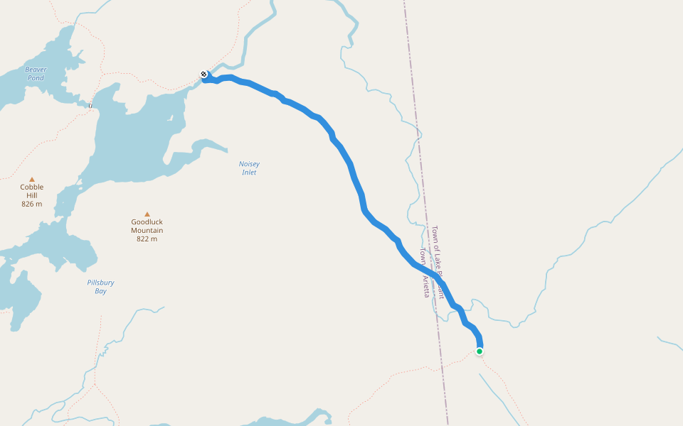 Cedar Lakes Trail walking route map in Piseco