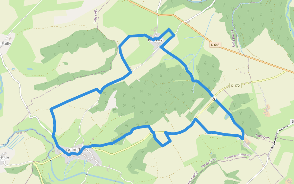 Circuit des Épis d'Or walking route map in Grand-Failly