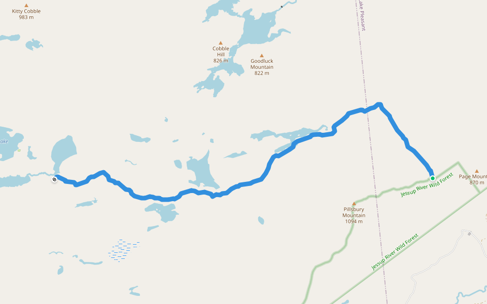 French Louie Trail walking route map in Lake Pleasant