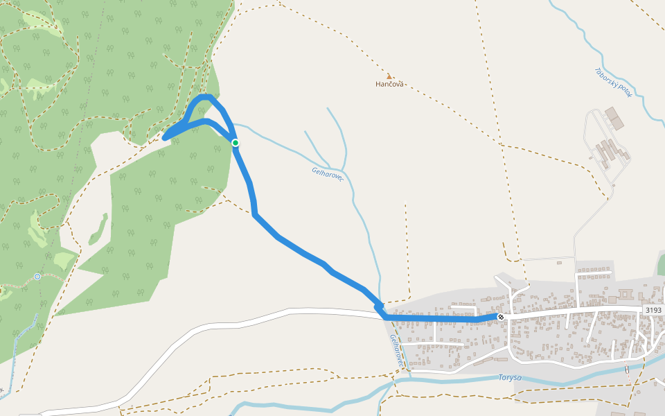 Náučno - poznávací Brezovský turistický chodník walking route map in Brezovica