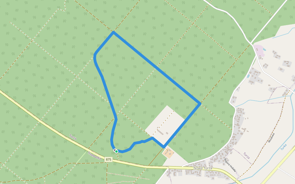 Ścieżka przyrodniczo-historyczna Turza cz. płn walking route map in Turza