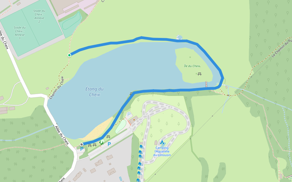 Sostrail walking route map in La Souterraine