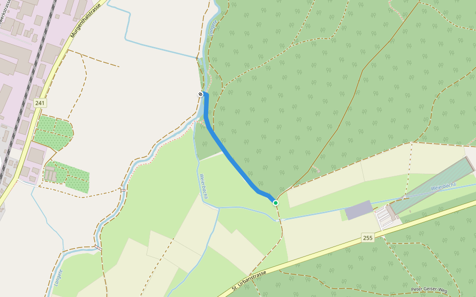 Im Weier walking route map in Langenthal