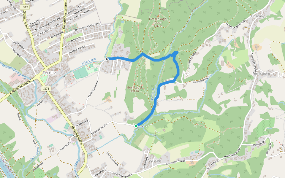 Wanderweg 4 walking route map in Fernitz bei Graz