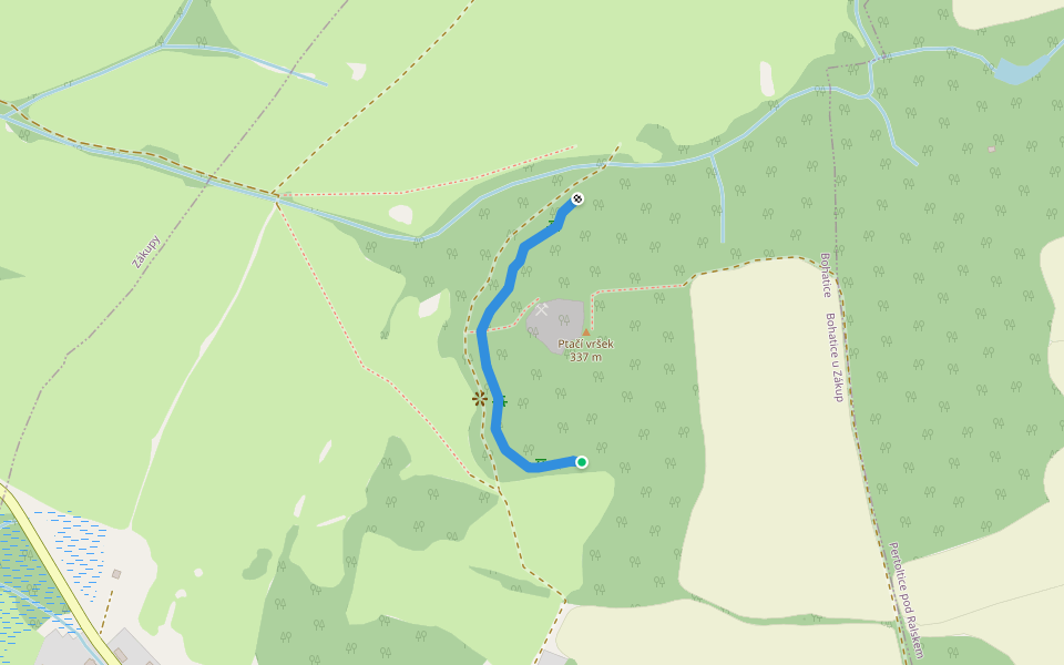 NS Ptačí vršek - Bohatice walking route map in Bohatice
