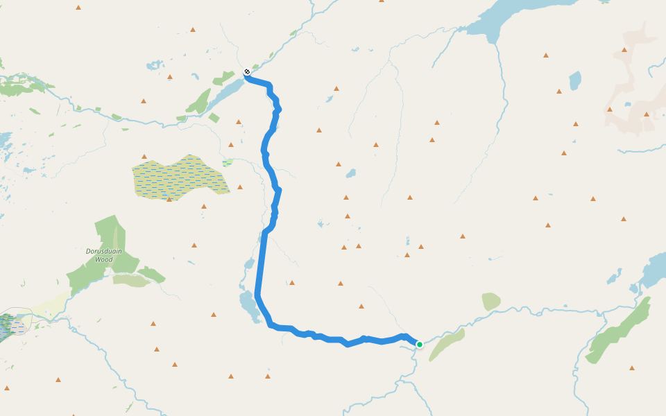 Cape Wrath Trail (Allt Beithe - Carnoch) walking route map in Alltbeithe
