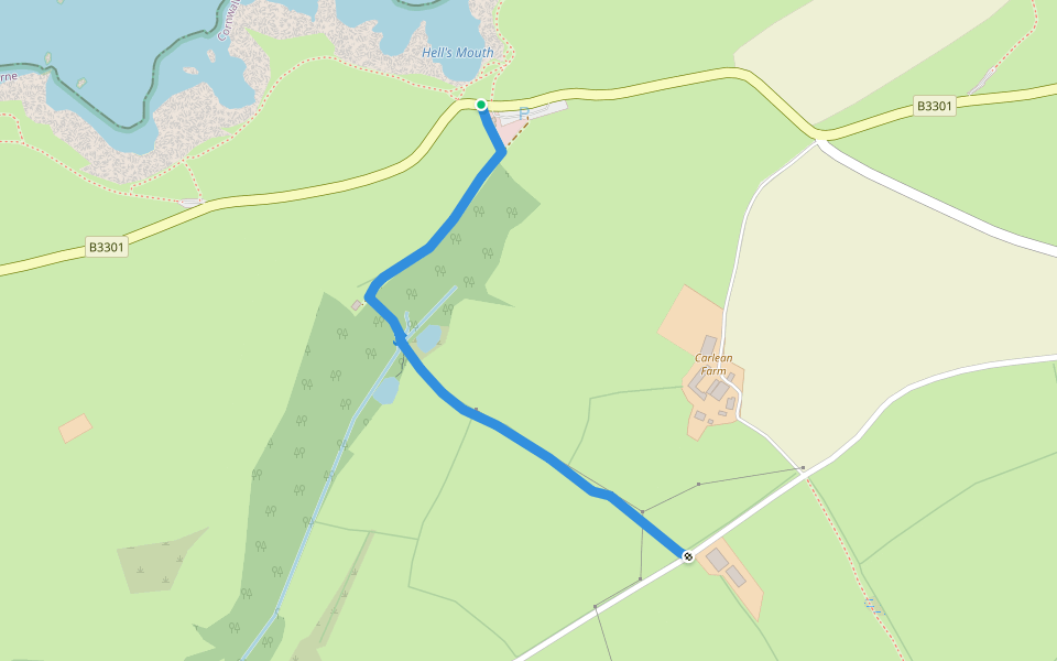 Camborne FP 15 walking route map in Camborne