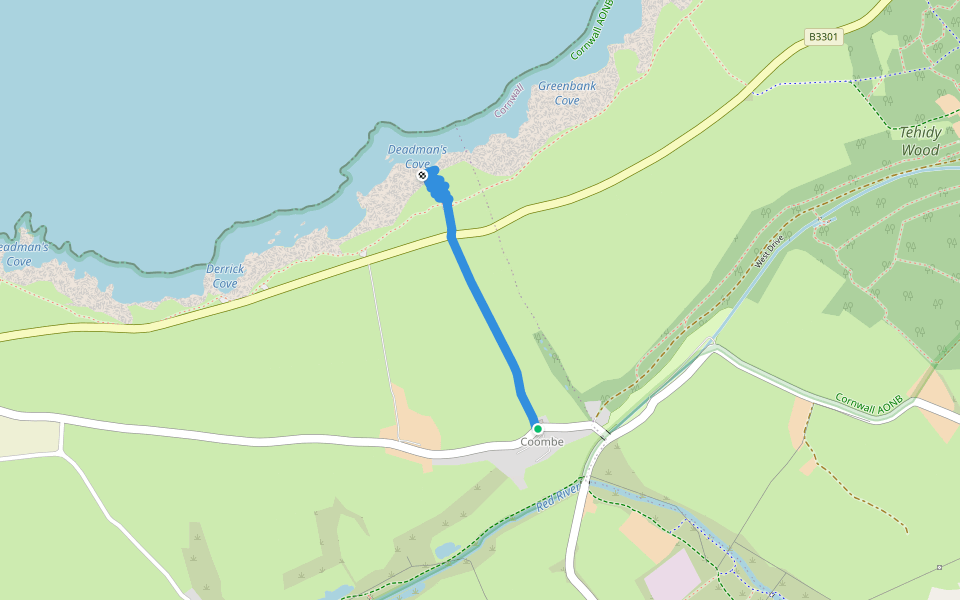 Camborne FP 14 walking route map in Camborne