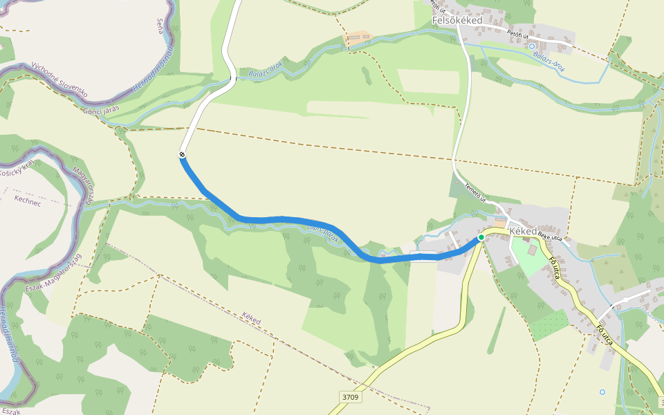 Z■ (Kéked) walking route map in Kéked