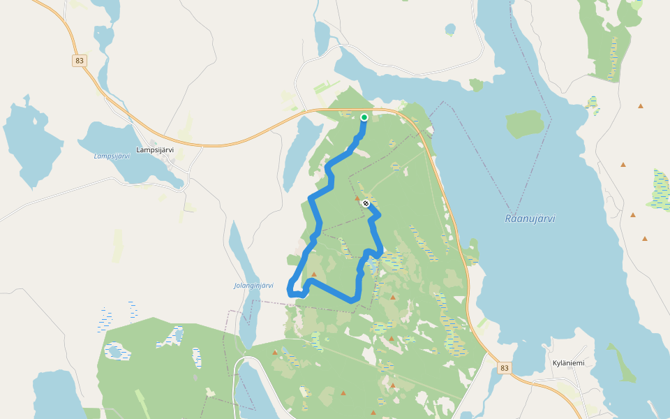 Romakkavaaran luontopolku walking route map in Jokela