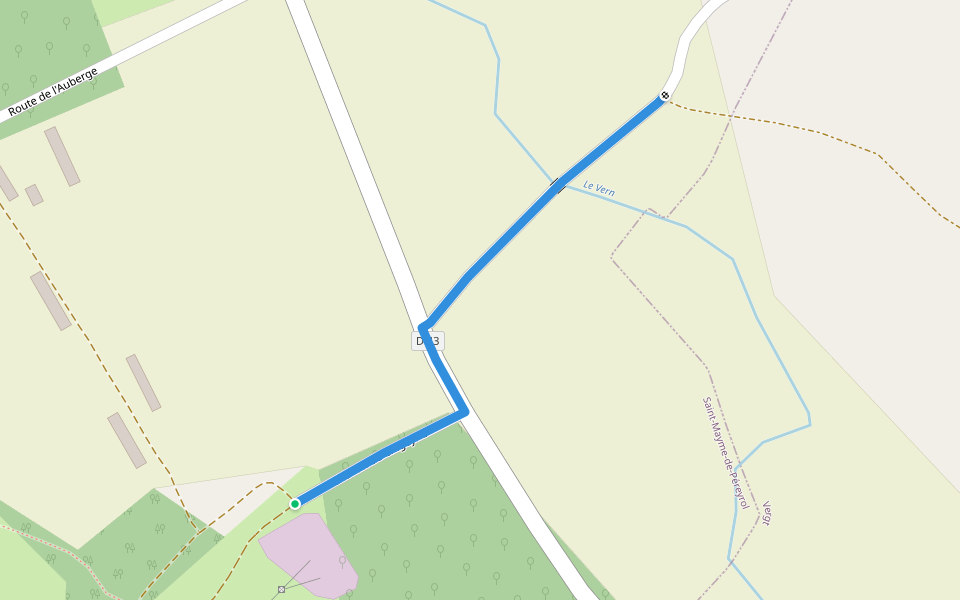 Liaison Saint-Mayme-de-Peyrerol - Vergt walking route map in Saint-Mayme-de-Péreyrol