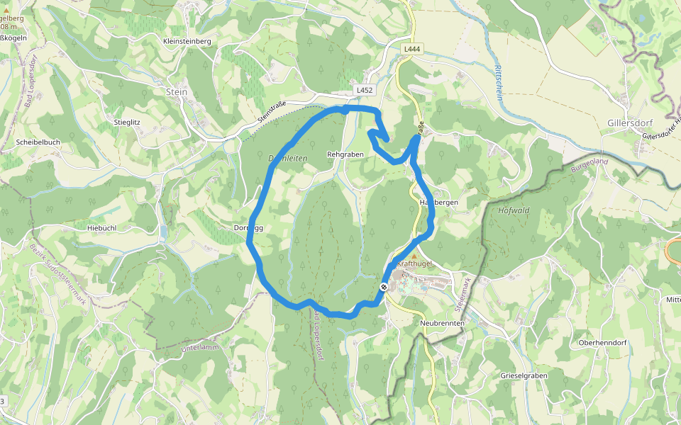 Kleiner Höhenrundweg (Weg 5) walking route map in Bad Loipersdorf