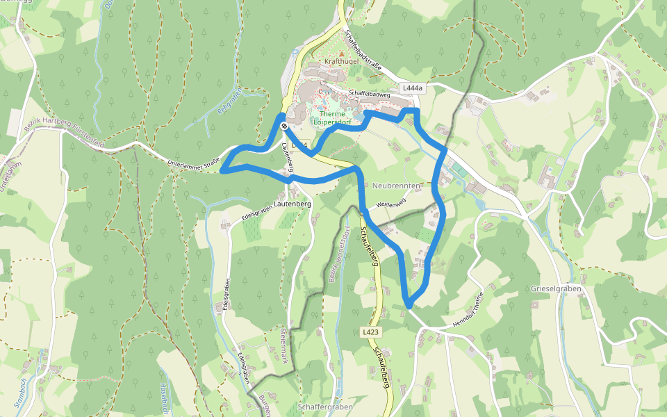 Lautenberg/Schaufelberg Runde (Weg 7) walking route map in Bad Loipersdorf