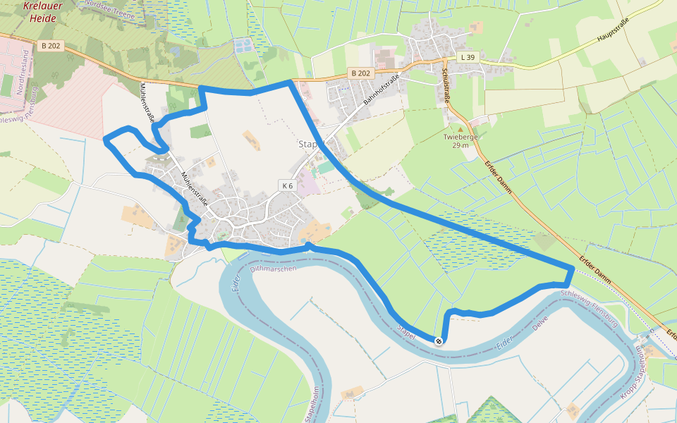 Rundwanderweg - Tour 2 walking route map in Delve