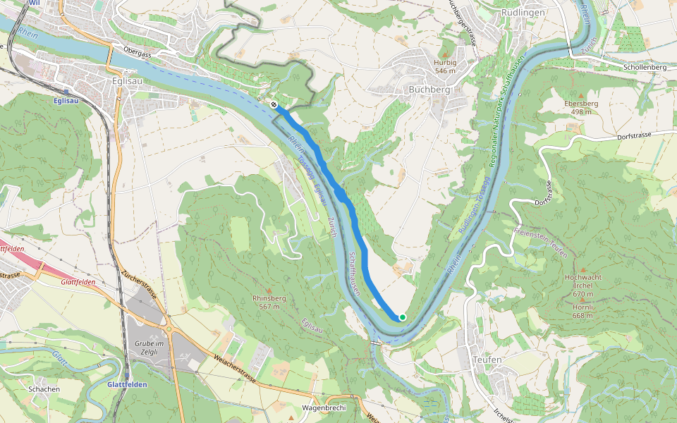Murkathof - Oberriet walking route map in Freienstein-Teufen