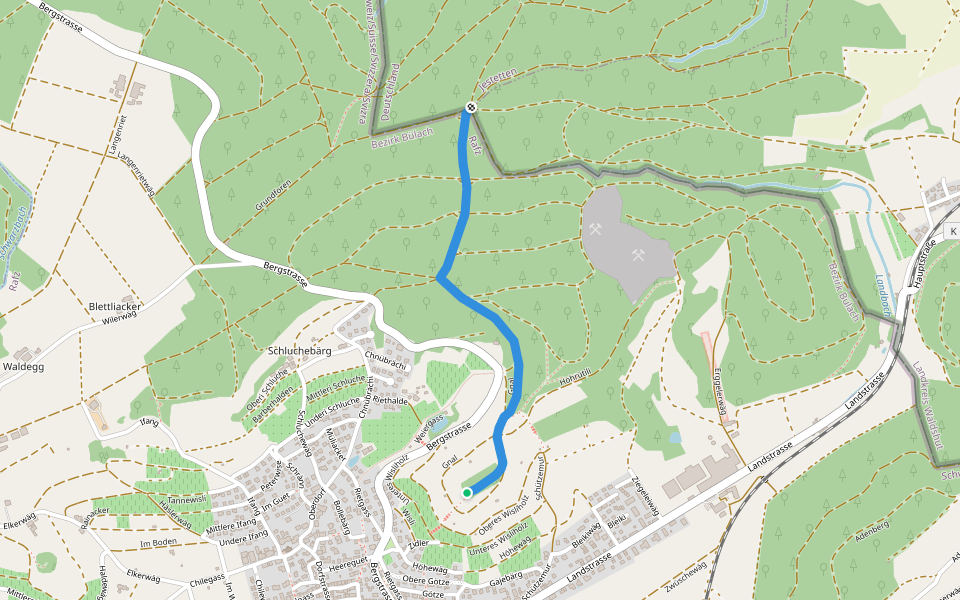 Gnal - Rafzerstein walking route map in Rafz