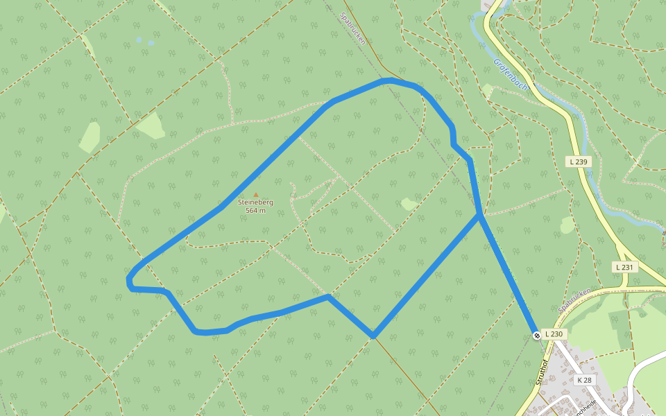 Münchwald Rundwanderweg Weiß walking route map in Münchwald