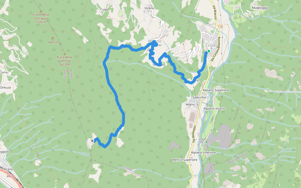 G05 - Crodo - Alpe Genuina walking route map in Crodo