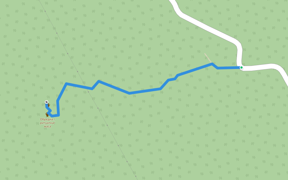 Змейовият полог /свърталище/ walking route map in Svezhen
