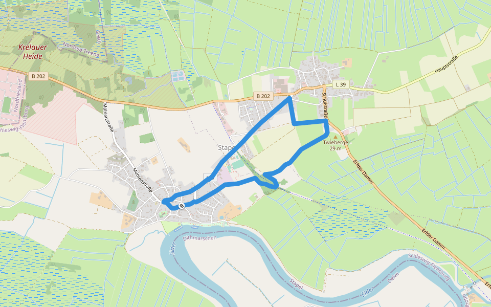 Rundwanderweg - Tour 3 walking route map in Delve