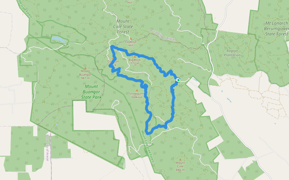 Beeripmo Walk walking route map in Raglan