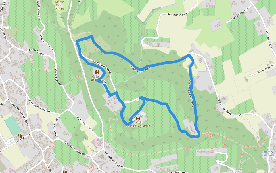 10-Percorso Natura walking route map in Montecchio Maggiore