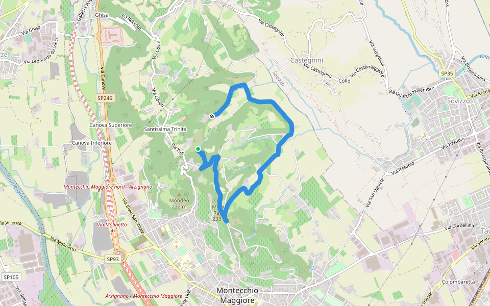 04-Bastia e Campestrini walking route map in Tufi