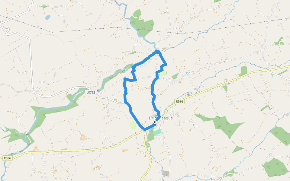 Drimoleague Heritage Loop Walk walking route map in Drimoleague