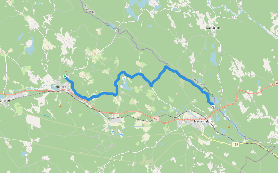 Höglandsleden: Delsträcka 4, Ingatorp - Mariannelund walking route map in Ingatorp