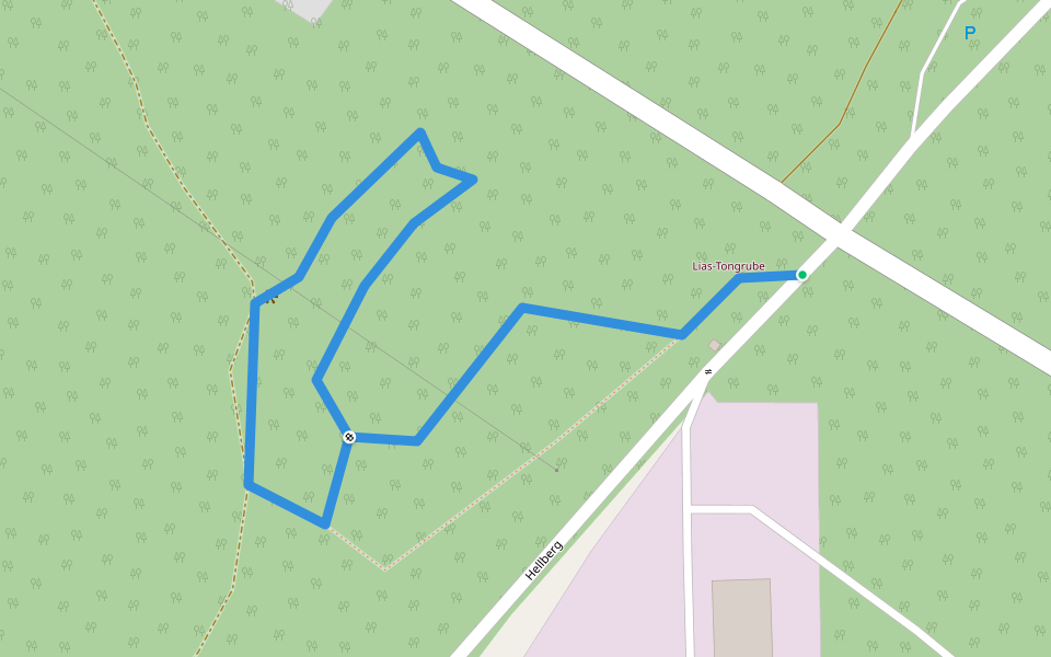Sand und Ton walking route map in Goldberg