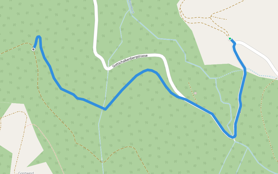 Sparenweid - Widenwald walking route map in Finstersee
