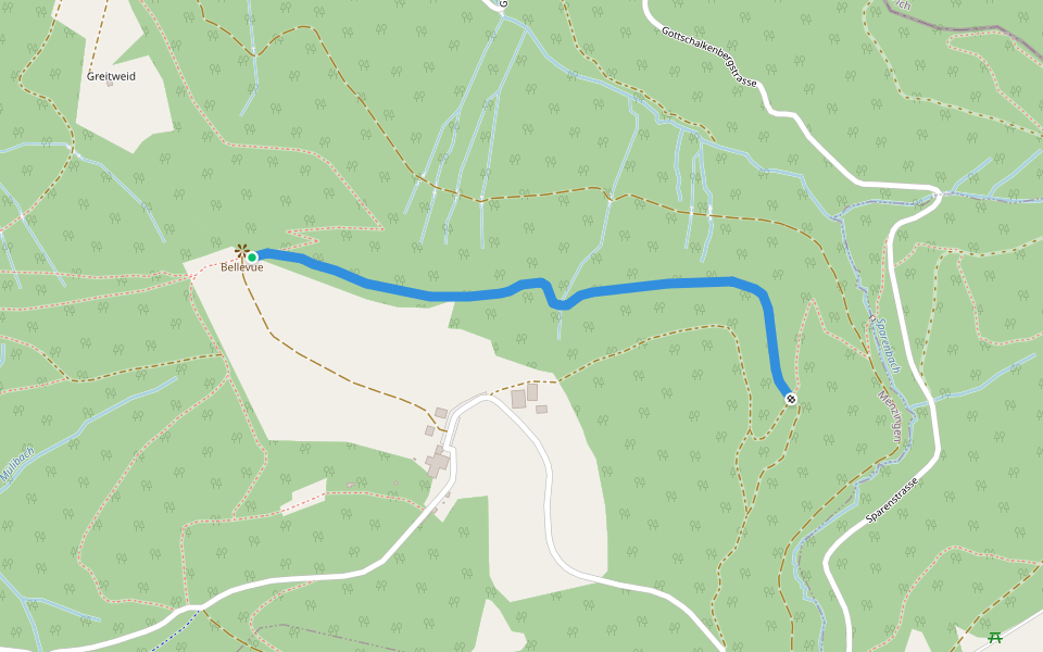 Bellvue - Chlausenchappeli - fixme walking route map in Alosen