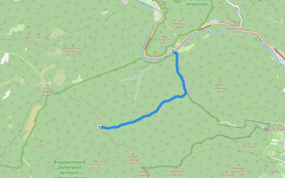 Cholerakapelle - Kalkgraben walking route map in Siegenfeld