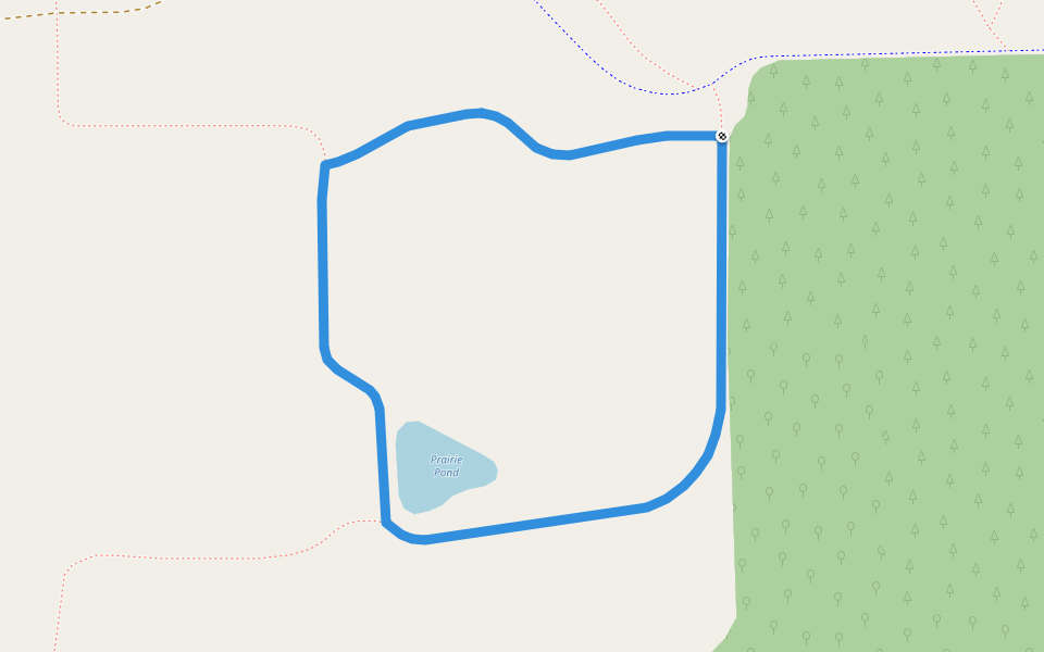 Bluestem Loop walking route map in Decatur