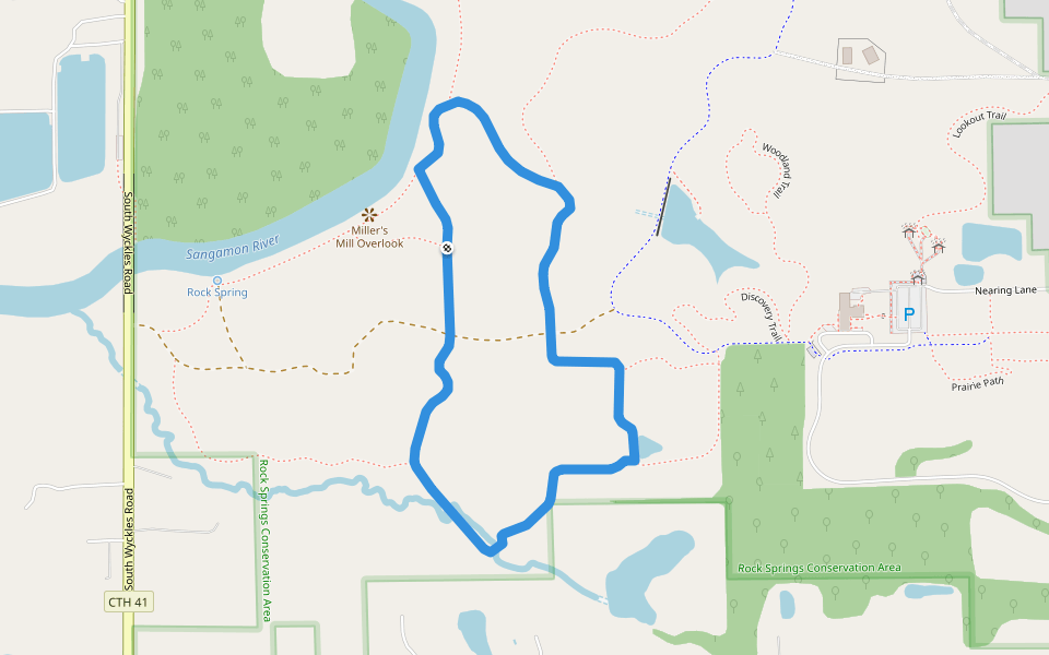 Big Oak Loop walking route map in Decatur