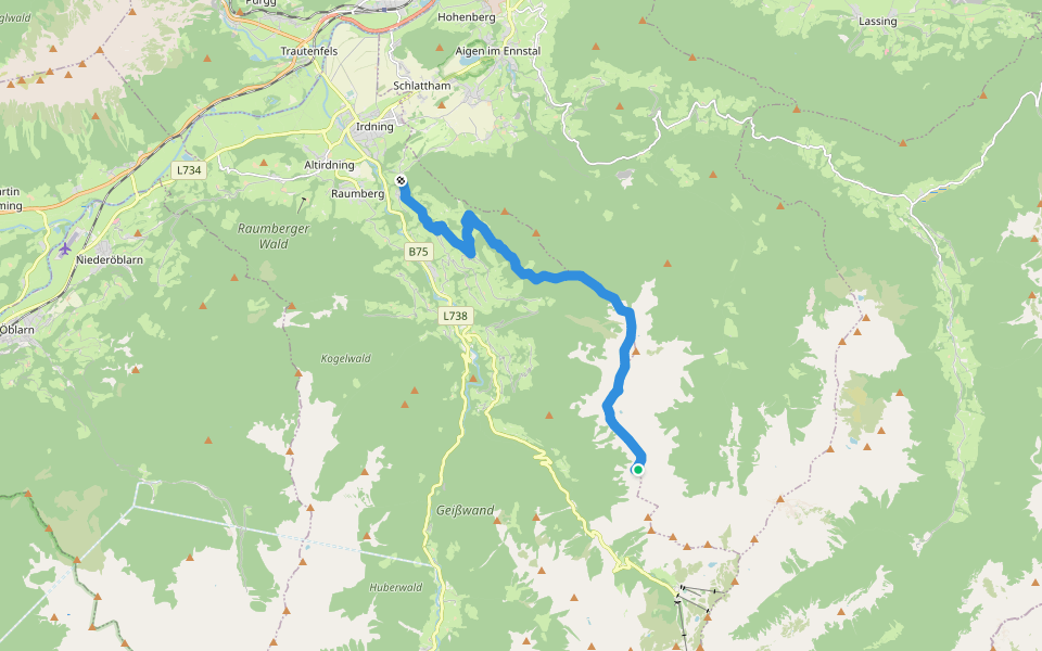 Wanderweg 931 walking route map in Planneralm