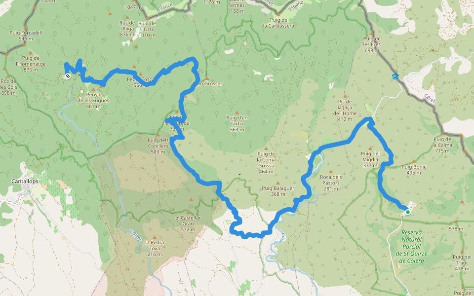 GR 11 Senda Pirenaica - E03 walking route map in Rabós