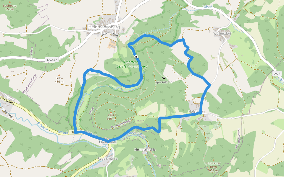 Rotring walking route map in Pommelsbrunn