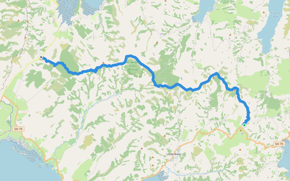 Te Ara Pātaka walking route map in Little River