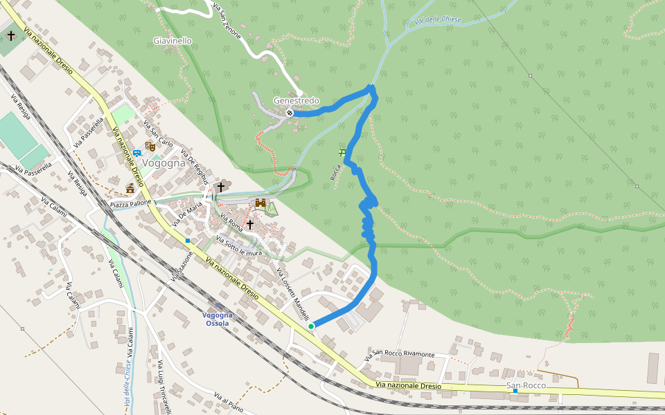 A34a - Vogogna - La Rocca - Genestredo walking route map in Vogogna