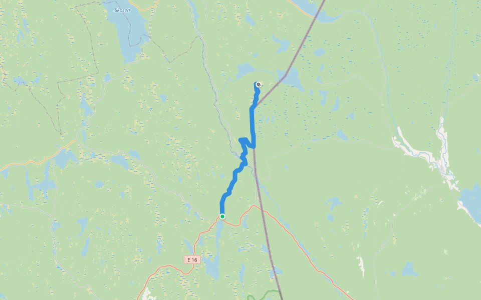 Finnskogleden: Etapp 5 walking route map in Øyermoen