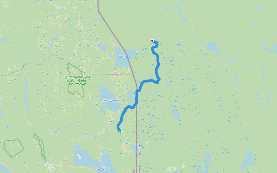 Finnskogleden: Etapp 8 walking route map in Rotberget