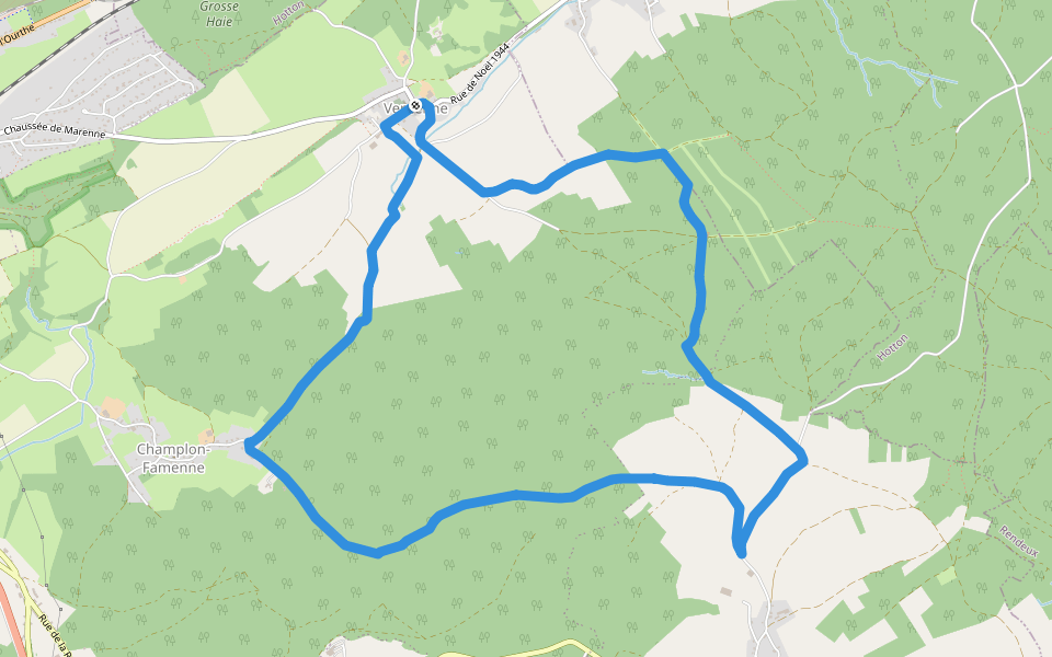 6. Promenade Jacinthe walking route map in Marche-en-Famenne