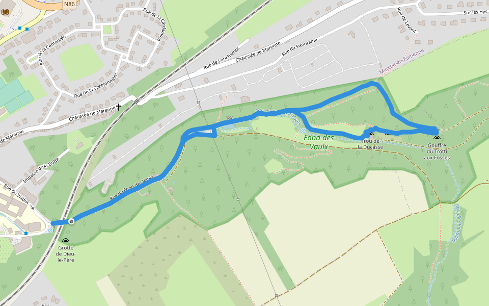 0. Promenade Trotti walking route map in Marche-en-Famenne